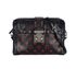 Petite Malle Trunk, £1,800, Handbags, Black/Red, Coated Canvas/Leather, Front view